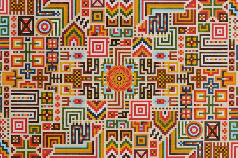 A colorful geometric artwork by Matthew Craven